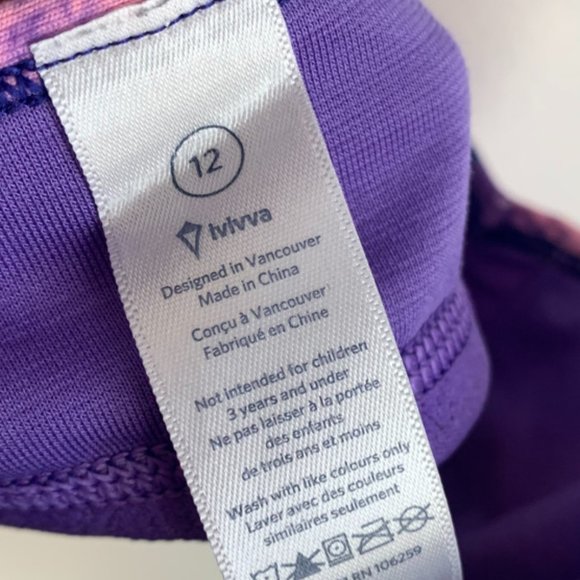 Ivivva Pink & Purple Chevron Sports Bra - Picture 3 of 6